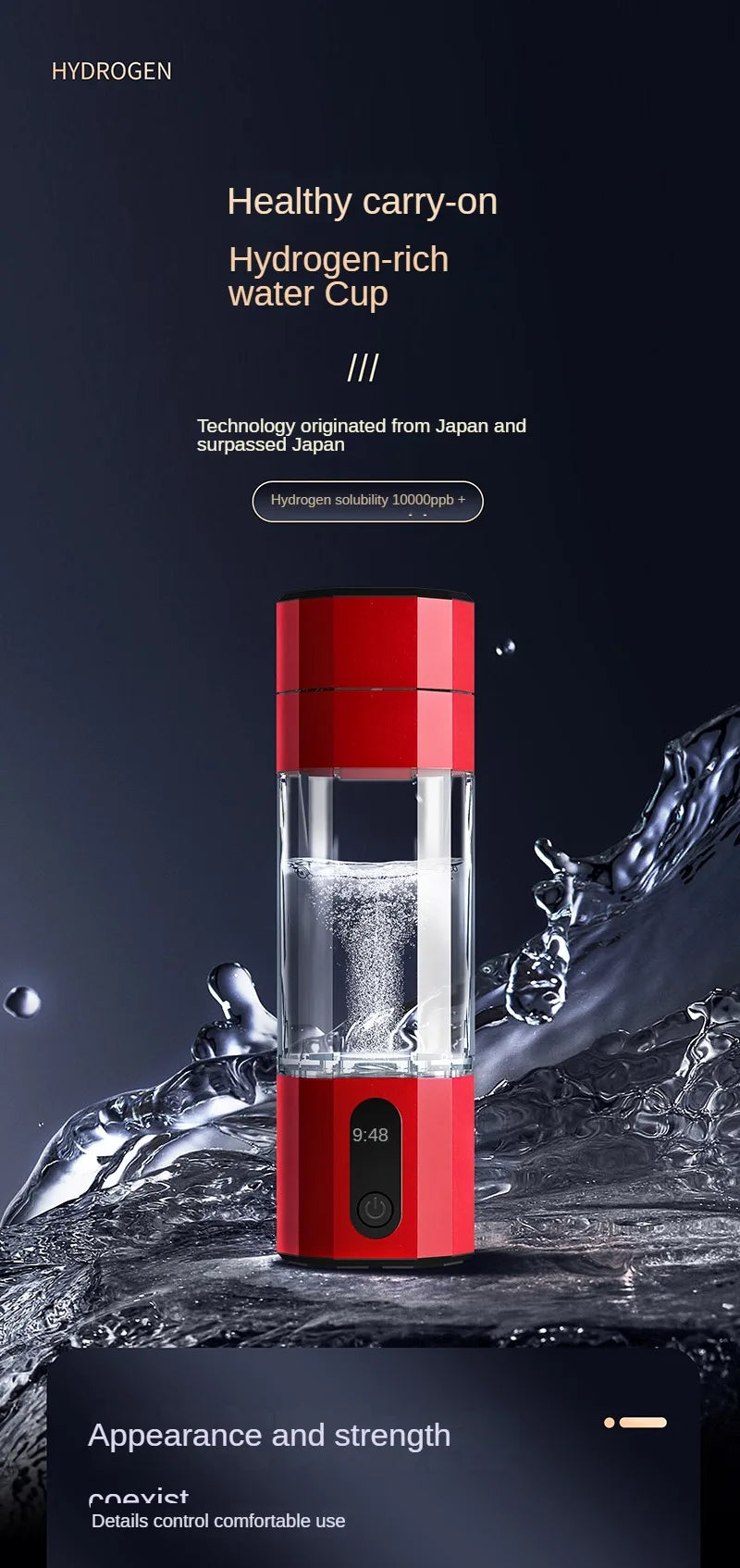 Japanese technology hydrogen rich water cup