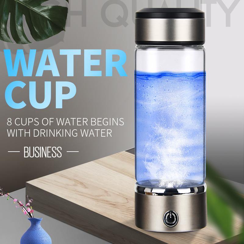 Household portable hydrogen-rich electrolysis water cup