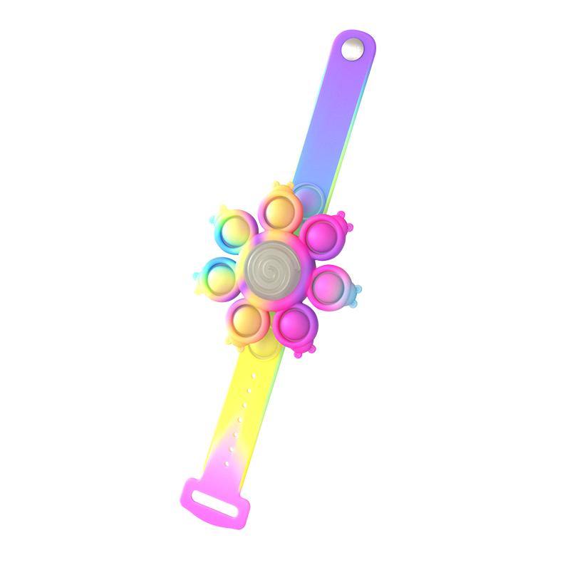 Pop it RGB light spin silicone grade bracelet - ST healthy life
