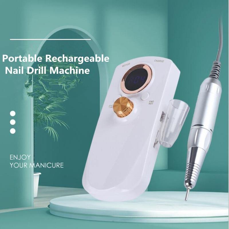 Portable Nail Drill Machine 35000RPM Manicure - ST healthy life