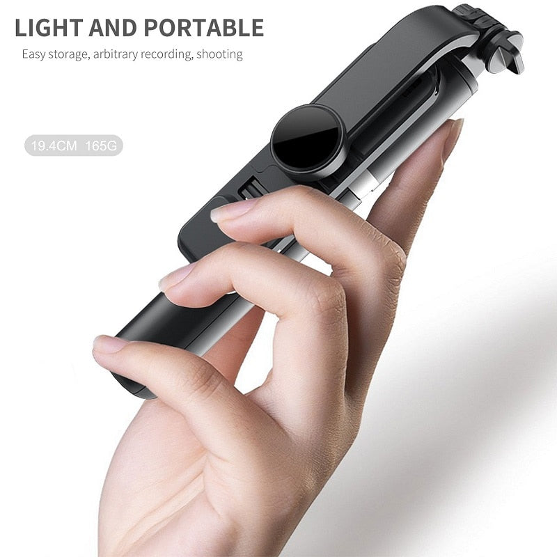 6 in 1 Wireless Bluetooth foldable mini tripod Selfie Stick