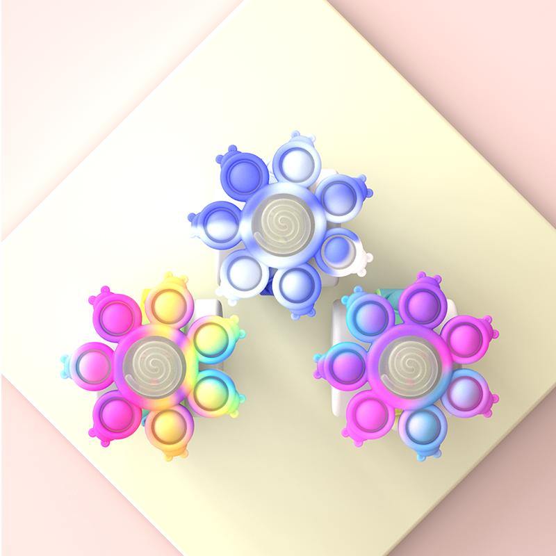 Pop it RGB light spin silicone grade bracelet - ST healthy life