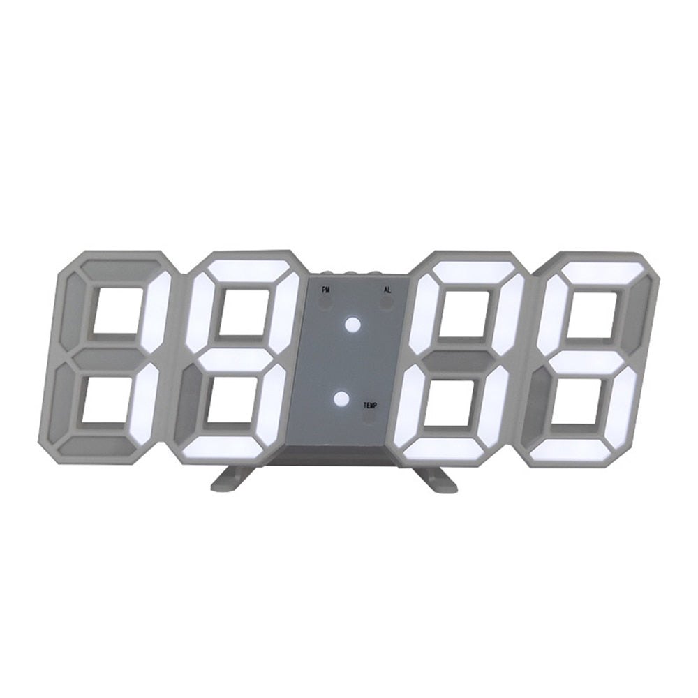 3D LED Wall Clock Display for Living Room