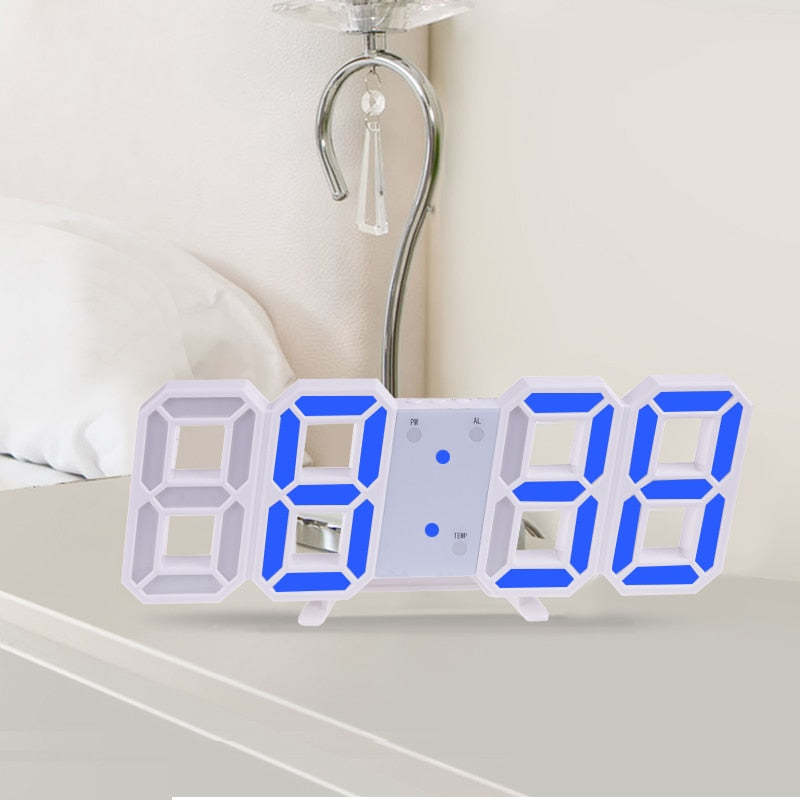 3D LED Wall Clock Display for Living Room
