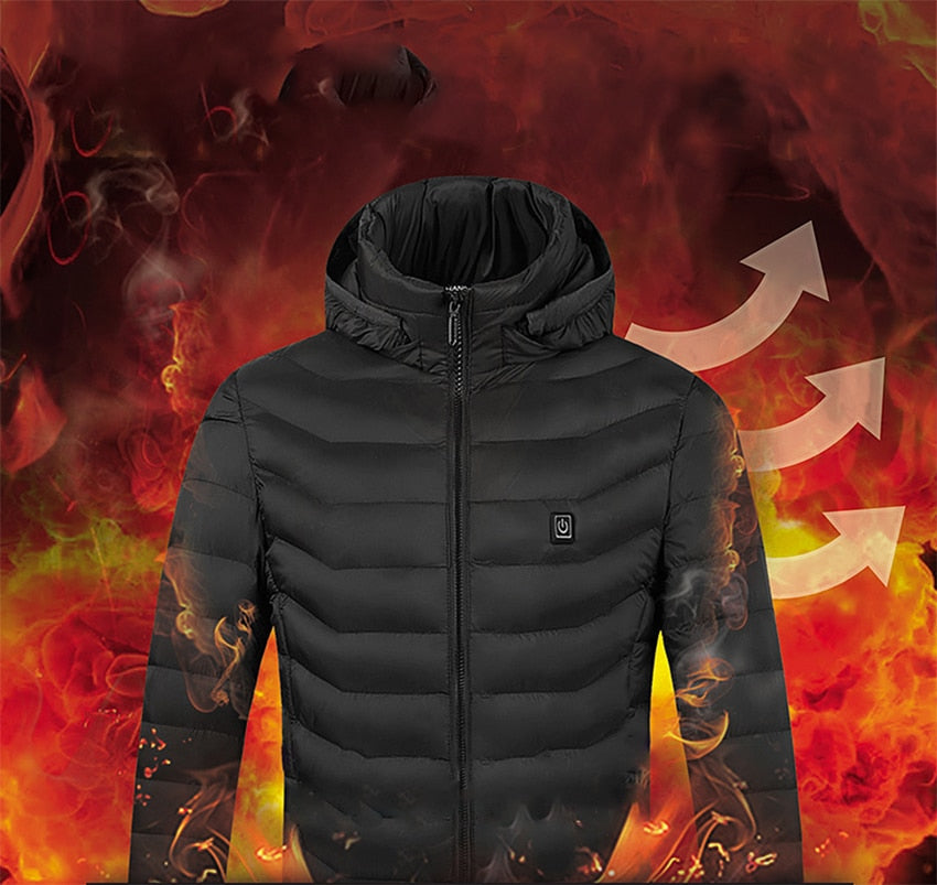 Electric Heated Cotton Hooded Jackets for winter