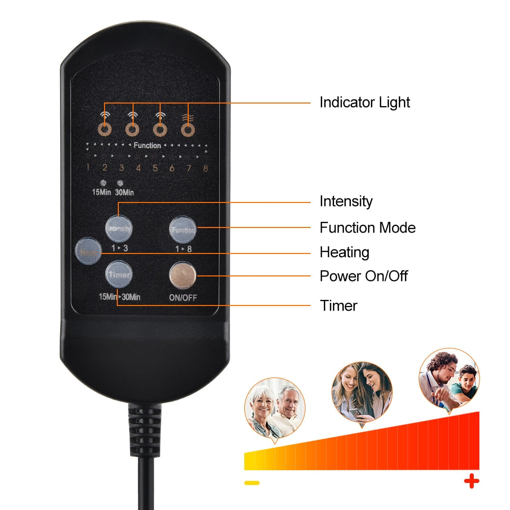remote  control heating massager for a gift