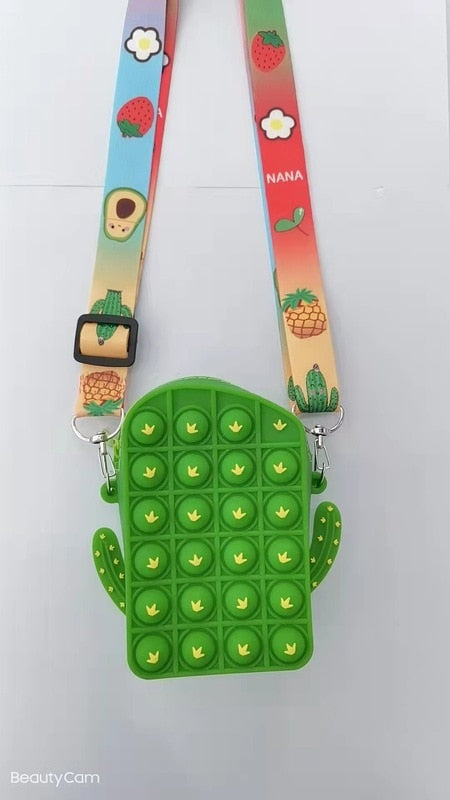 Fidget Pop it Purse Wallet For Girls