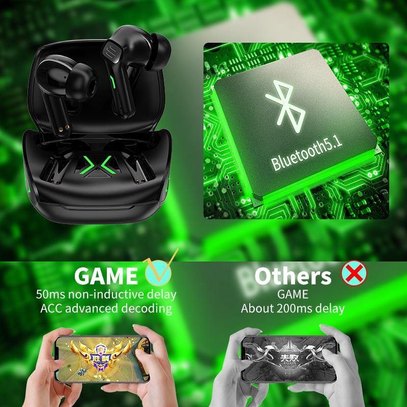 TWS Noise Reduction Low Latency Wireless gaming earbuds - ST healthy life