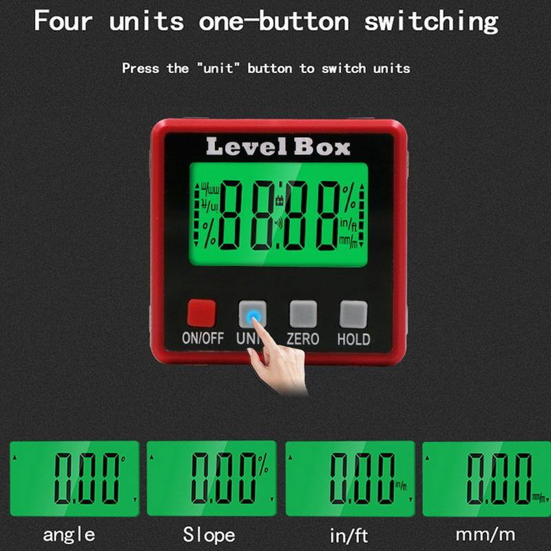Precision digital protractor inclinometer level box - ST healthy life