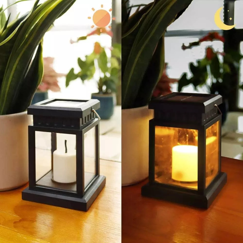 solar light with candles