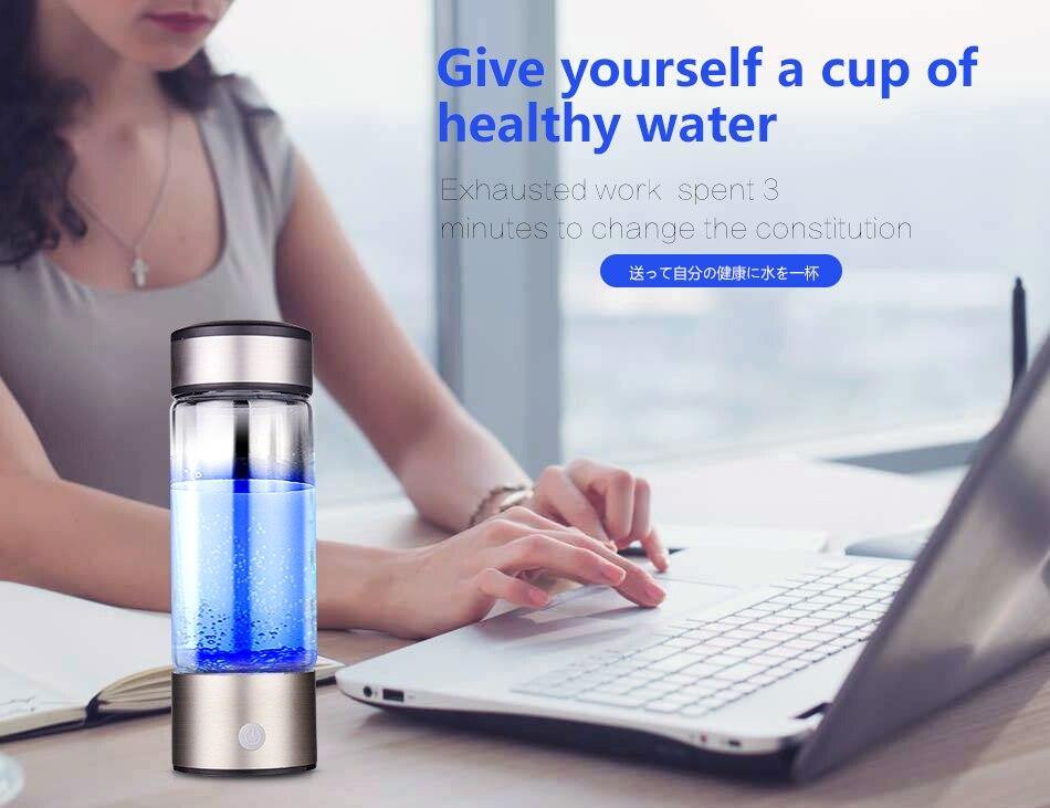 Hydrogen infused water bottle