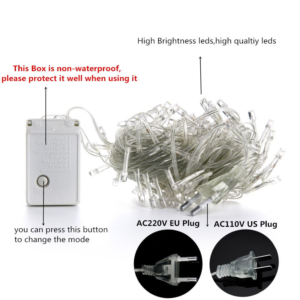 Led String Fairy Lights 8 Modes for Christmas  Decoration