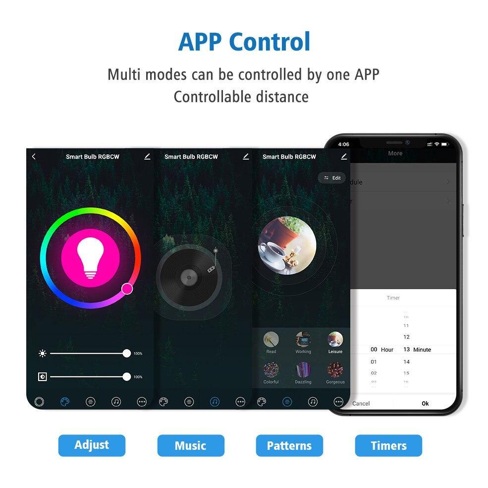 Tuya Smart Wifi RGB Dimmable LED Lamp Voice Control Bulb - ST healthy life