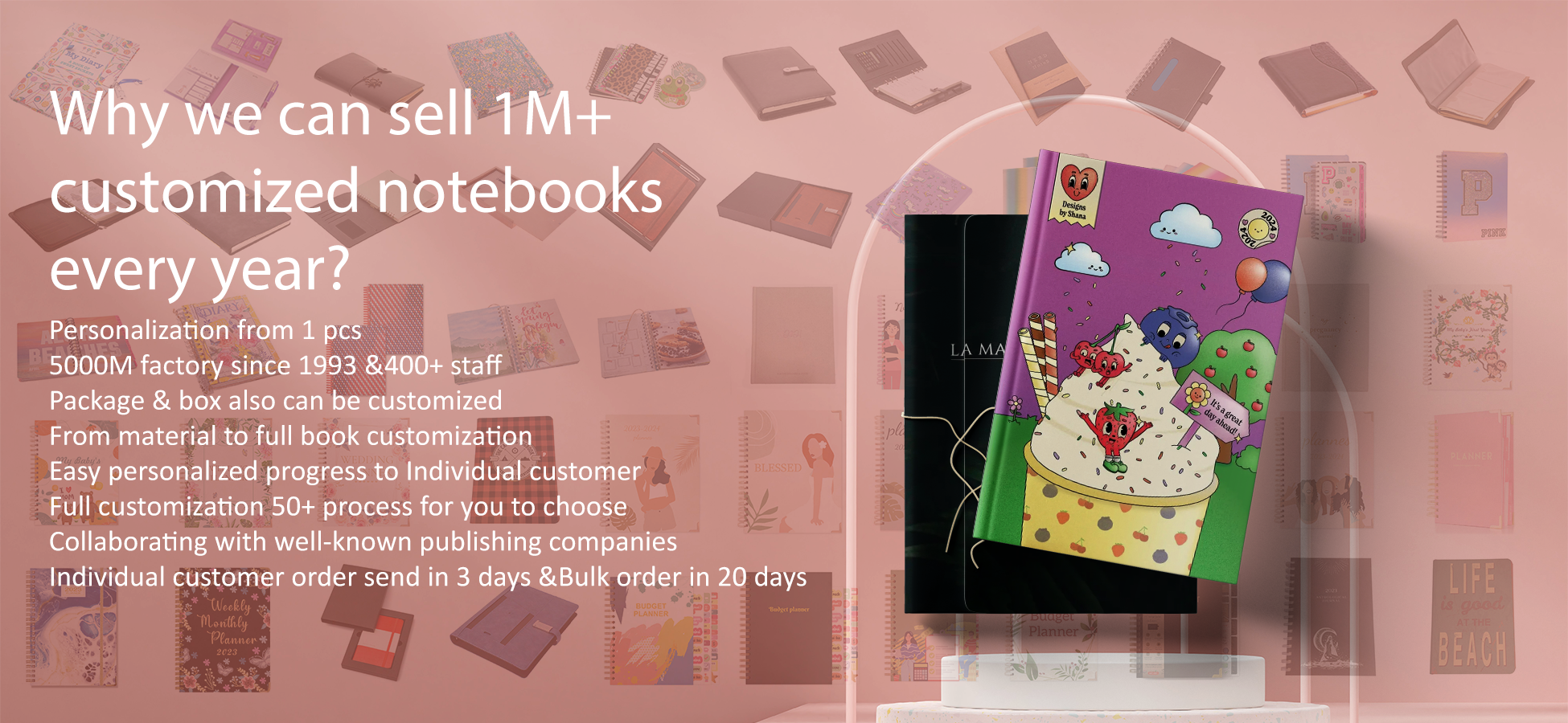 where you can personalize your own logo image photo cover notebook