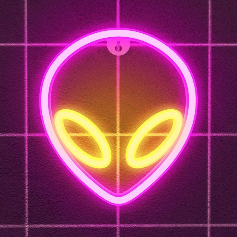 mountable aliens sign neon light