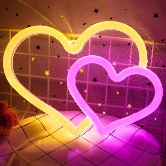 neon heart light