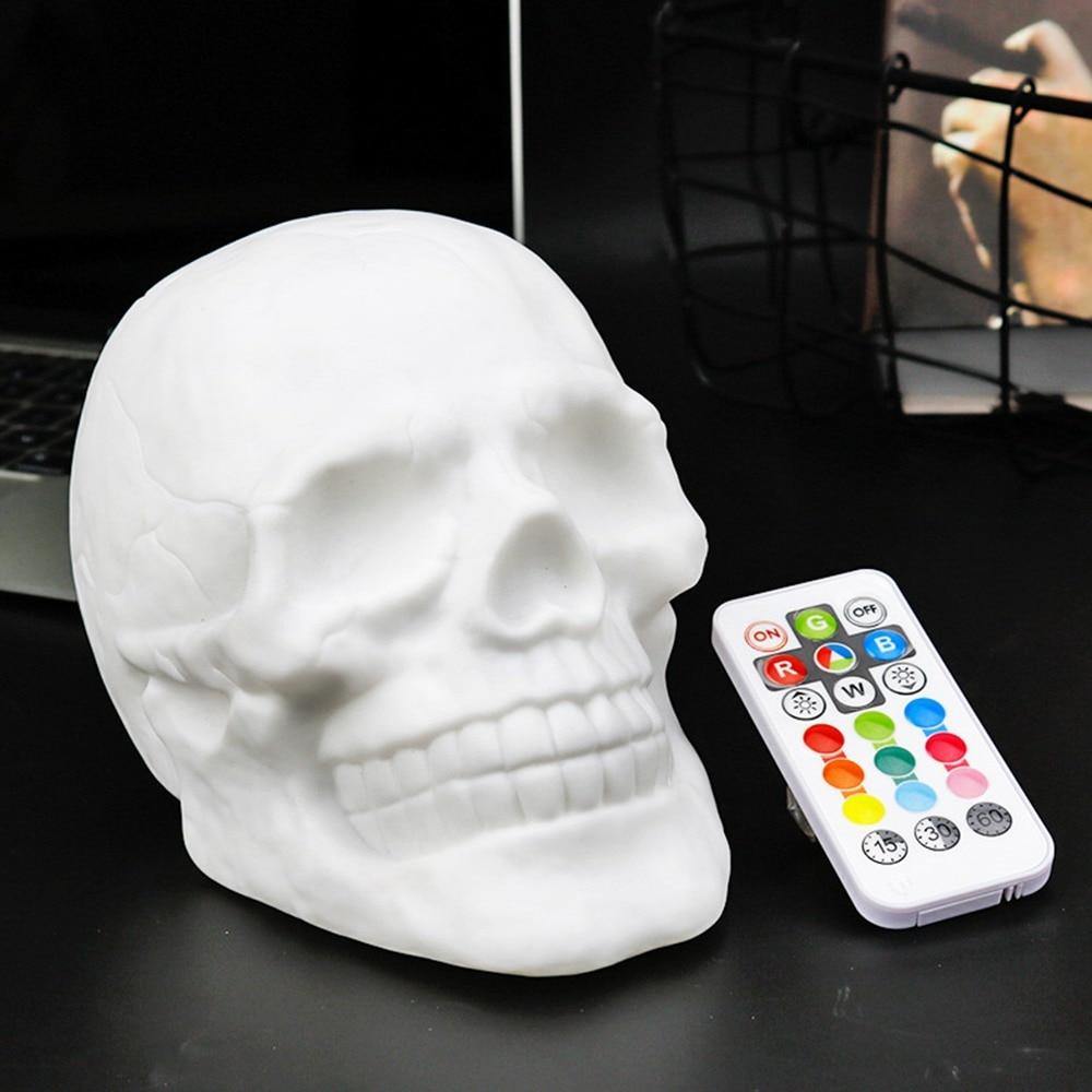 Remote Control Color Changeable  Skull LED Lamp - ST healthy life