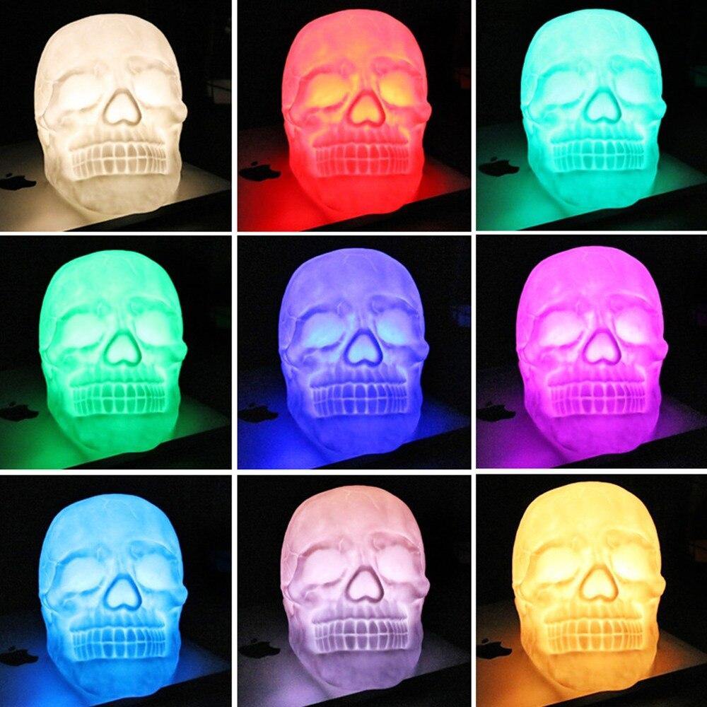 Remote Control Color Changeable  Skull LED Lamp - ST healthy life