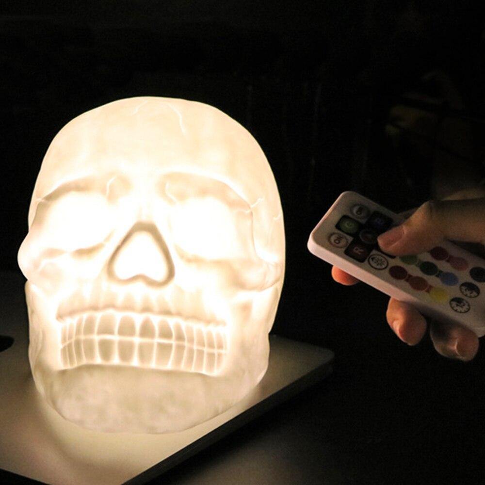 Remote Control Color Changeable  Skull LED Lamp - ST healthy life